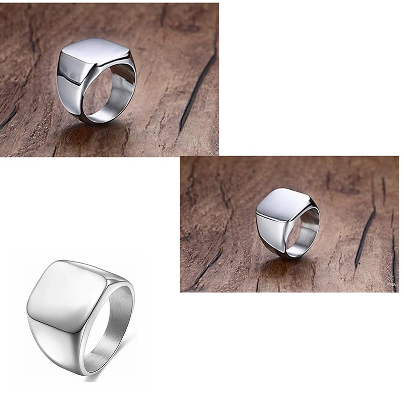 365 Stainless Steel Punk Rock  - Initial Ring Custom ulasan dan harga